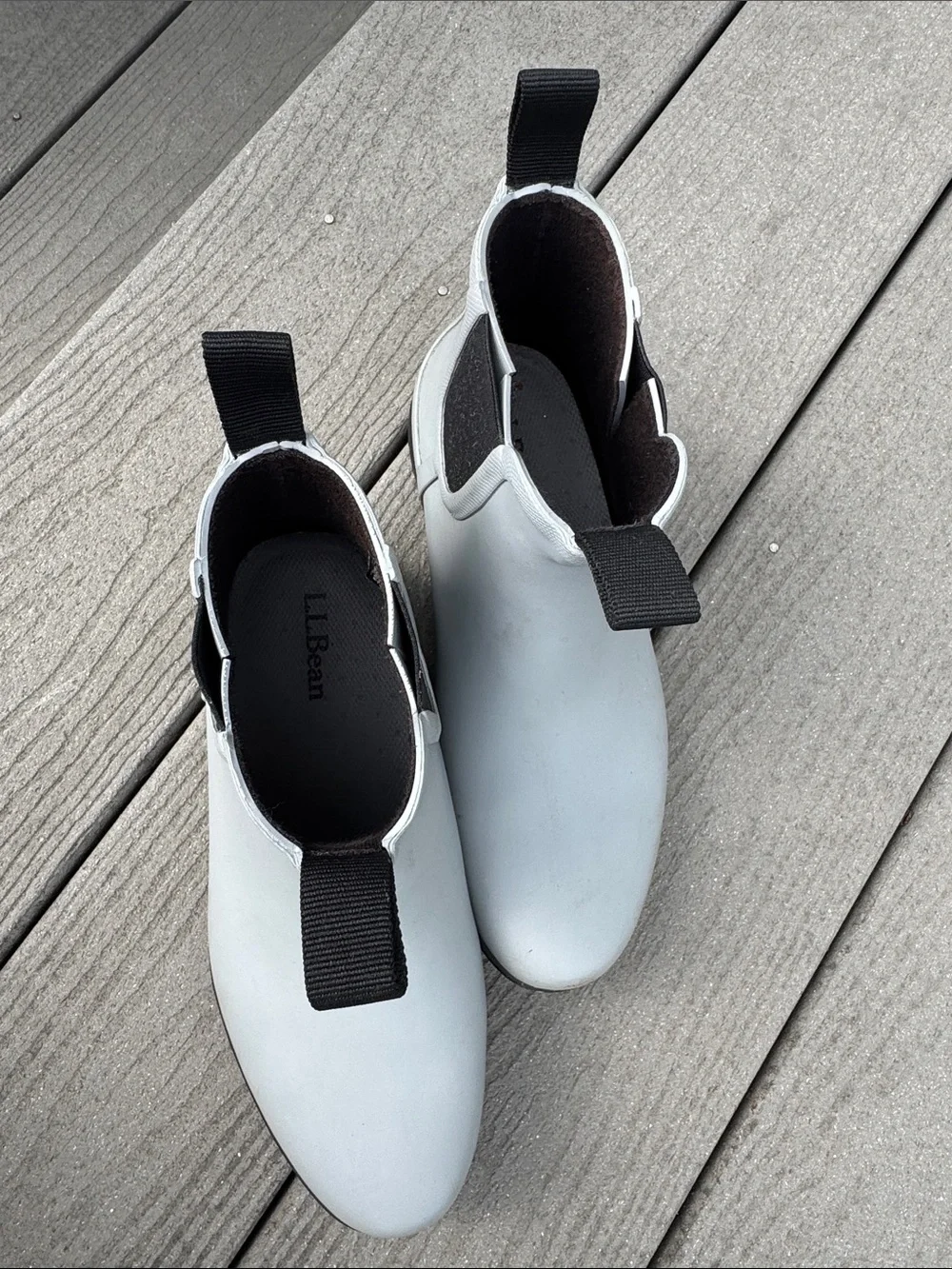 L.L. Bean Wellie Women’s Boots - Light Gray